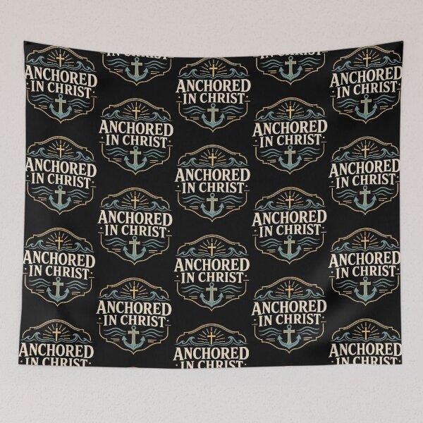 Item preview, Anchored In Christ Christian Faith Cross Religious designed and sold by Noctivyra.