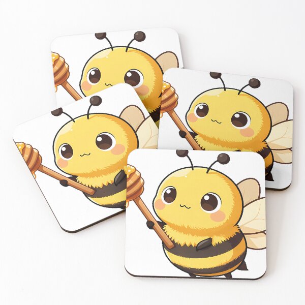 Item preview, Cute Bumblebee Holding a Wooden Honey Dipper designed and sold by pumsquare.