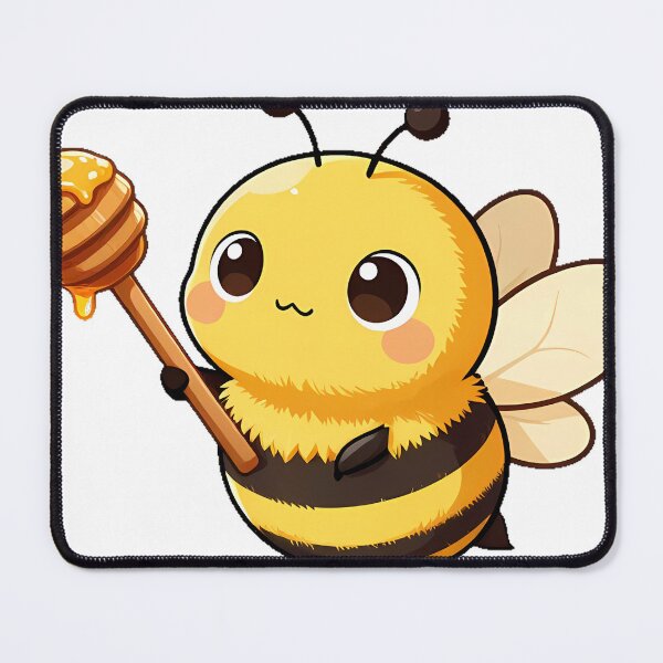 Item preview, Cute Bumblebee Holding a Wooden Honey Dipper designed and sold by pumsquare.
