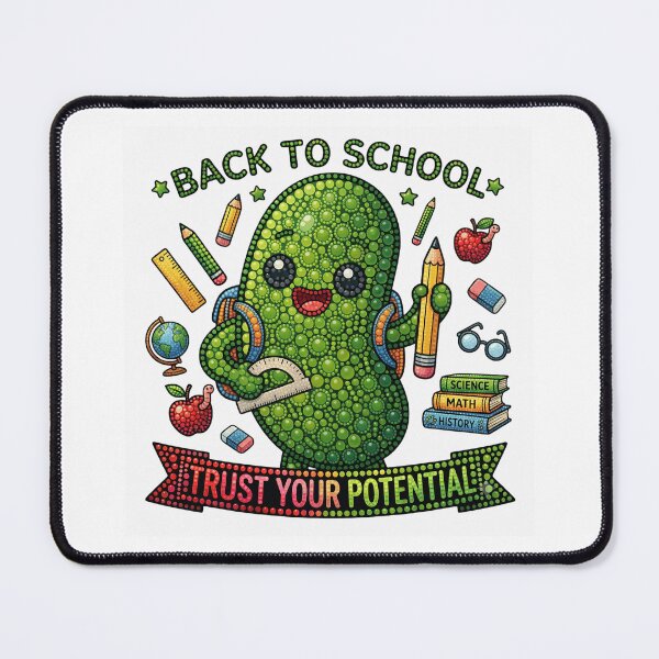 Item preview, Back to School Cute Pickle Trust Your Potential | Study Motivation Pickle | Positive Quote Student Gift | College Supplies | Funny School Sticker designed and sold by Basma Designs | Retro, Kawaii Shirts & Stickers.