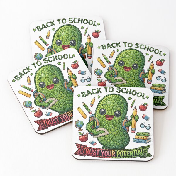 Item preview, Back to School Cute Pickle Trust Your Potential | Study Motivation Pickle | Positive Quote Student Gift | College Supplies | Funny School Sticker designed and sold by Basma Designs | Retro, Kawaii Shirts & Stickers.