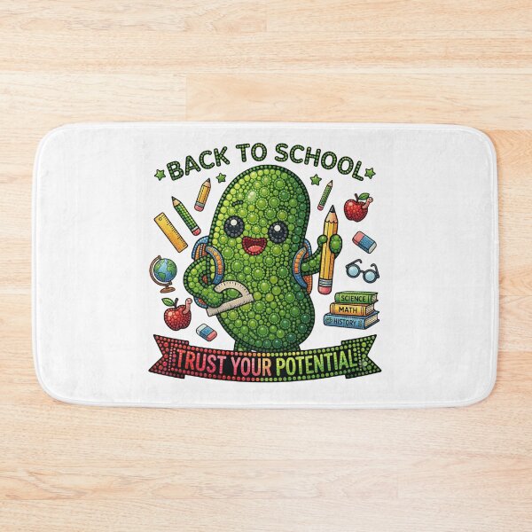 Item preview, Back to School Cute Pickle Trust Your Potential | Study Motivation Pickle | Positive Quote Student Gift | College Supplies | Funny School Sticker designed and sold by Basma Designs | Retro, Kawaii Shirts & Stickers.