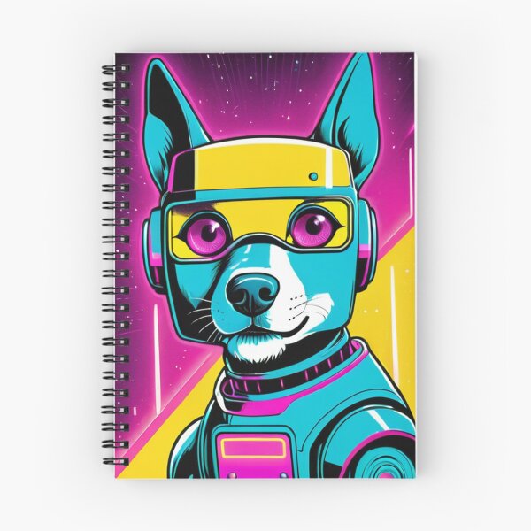 Item preview, Digital Art - Stylized Dog, 1980s Cyberpunk Illustration designed and sold by World-Pets.
