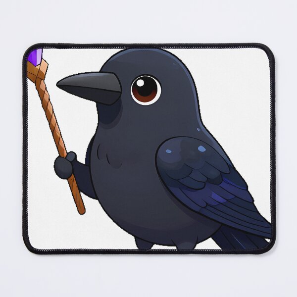 Item preview, Black Crow with a Twisted Wooden Wand designed and sold by IllumeInk.