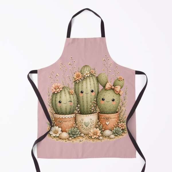 Item preview, Kawaii Cactus Sisters Illustration – Floral Accessory Trio Design Art designed and sold by MagicMakerPh.