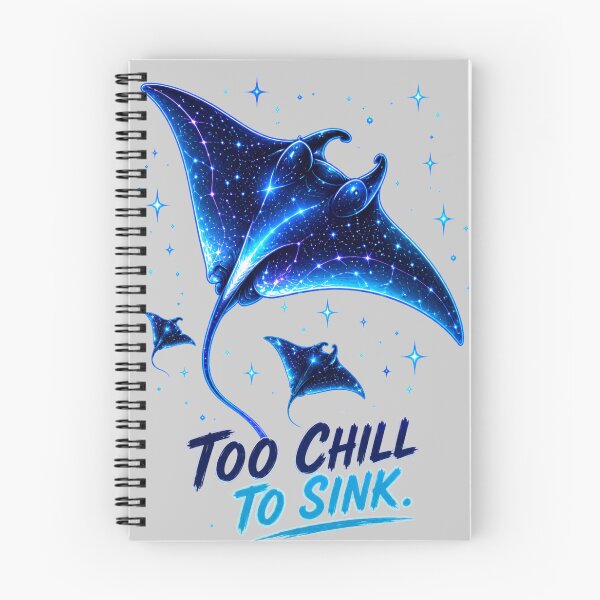 Item preview, Too Chill To Sink Manta Ray – Funny Ocean Lover Cosmic Manta T-Shirt designed and sold by NAJURE.