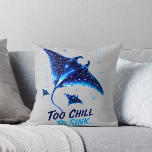 Item preview, Too Chill To Sink Manta Ray – Funny Ocean Lover Cosmic Manta T-Shirt designed and sold by NAJURE.