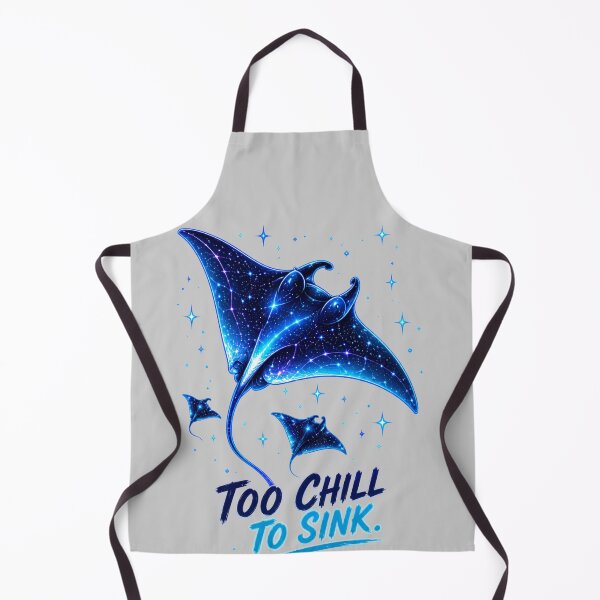 Item preview, Too Chill To Sink Manta Ray – Funny Ocean Lover Cosmic Manta T-Shirt designed and sold by NAJURE.