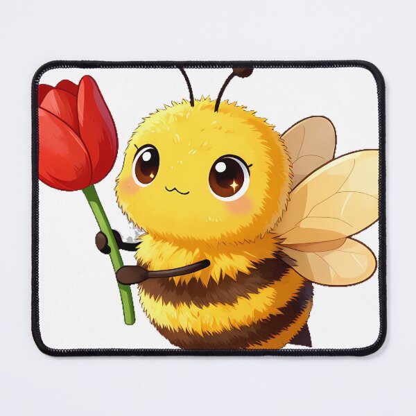 Item preview, Cute Bumblebee with a Red Tulip designed and sold by pumsquare.