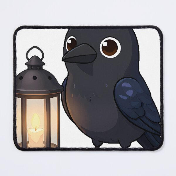 Item preview, Black Crow Standing Beside a Gothic Lantern designed and sold by IllumeInk.