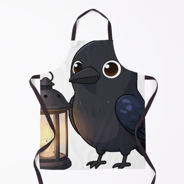Item preview, Black Crow Standing Beside a Gothic Lantern designed and sold by IllumeInk.