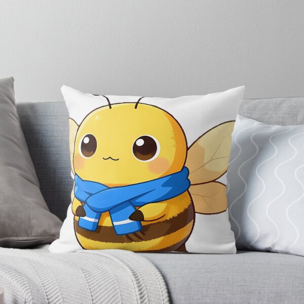 Item preview, Cute Bumblebee Wearing a Tiny Blue Scarf designed and sold by pumsquare.