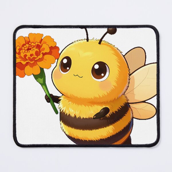 Item preview, Cute Bumblebee with a Marigold Flower designed and sold by pumsquare.