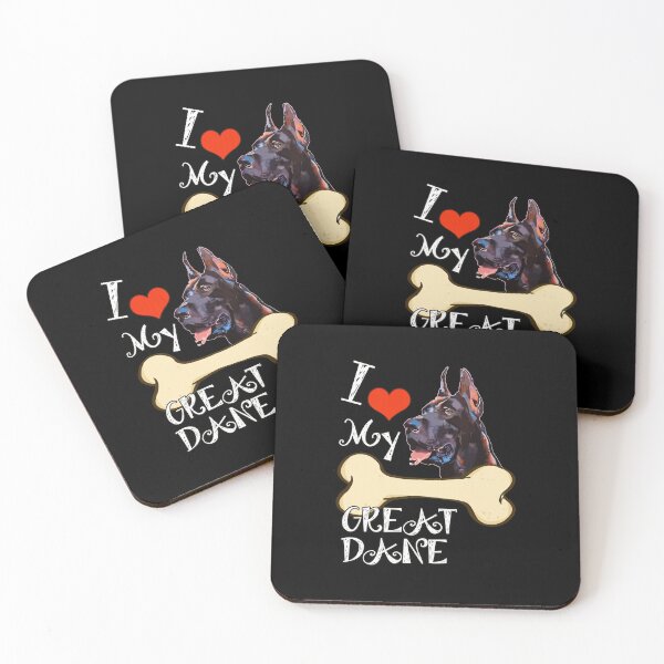 Item preview, I Love My Great Dane Dog Heart Bone Graphic designed and sold by GiaoCalonas.