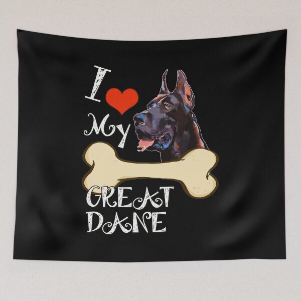 Item preview, I Love My Great Dane Dog Heart Bone Graphic designed and sold by GiaoCalonas.