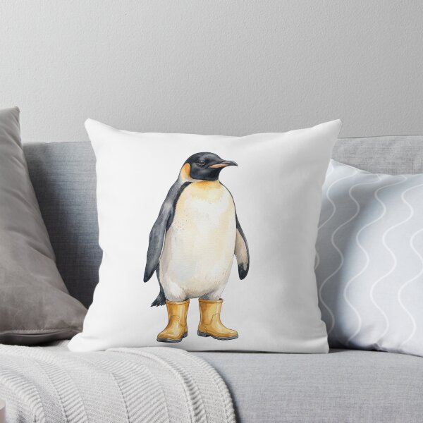 Item preview, Penguin Yellow Boots Puddle designed and sold by Roy & Tiffany.
