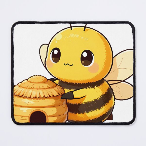 Item preview, Cute Bumblebee Standing Beside a Mini Beehive designed and sold by pumsquare.