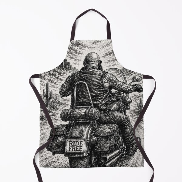Item preview, Ride Free Desert Choper Sketch-Freedom Desert Biker Journey designed and sold by PiotrMenesh.