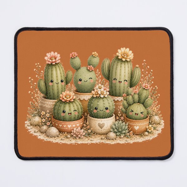 Item preview, Kawaii Cactus Squad Illustration – Six Desert Personalities Design Art designed and sold by MagicMakerPh.