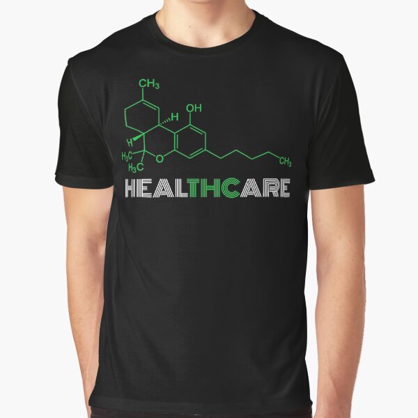 THC Molecule for Legalize Healthcare Cannabis Medical Marijuana Graphic T-Shirt