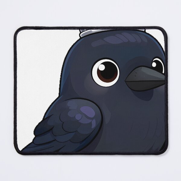 Item preview, Black Crow Wearing a Silver Crown with Amethyst Gems designed and sold by IllumeInk.