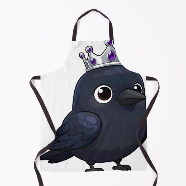 Item preview, Black Crow Wearing a Silver Crown with Amethyst Gems designed and sold by IllumeInk.