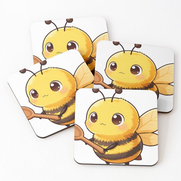 Item preview, Cute Bumblebee Holding a Tiny Wooden Spoon designed and sold by pumsquare.