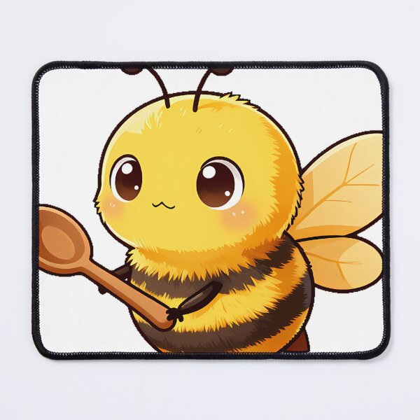 Item preview, Cute Bumblebee Holding a Tiny Wooden Spoon designed and sold by pumsquare.