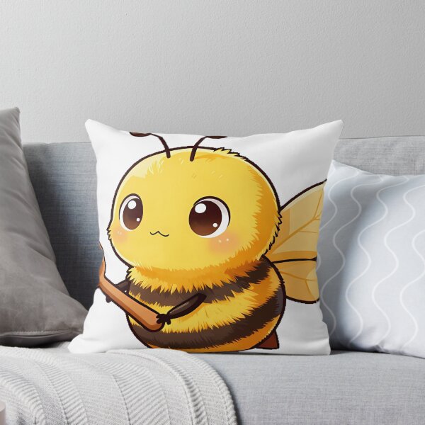 Item preview, Cute Bumblebee Holding a Tiny Wooden Spoon designed and sold by pumsquare.