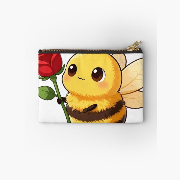Item preview, Cute Bumblebee with a Dark Red Rose designed and sold by pumsquare.