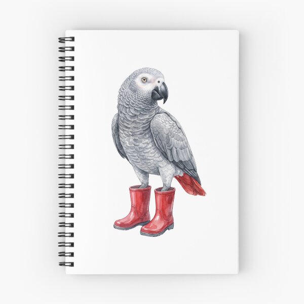 Item preview, African Grey Red Boots designed and sold by Roy & Tiffany.