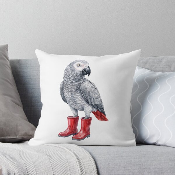 Item preview, African Grey Red Boots designed and sold by Roy & Tiffany.