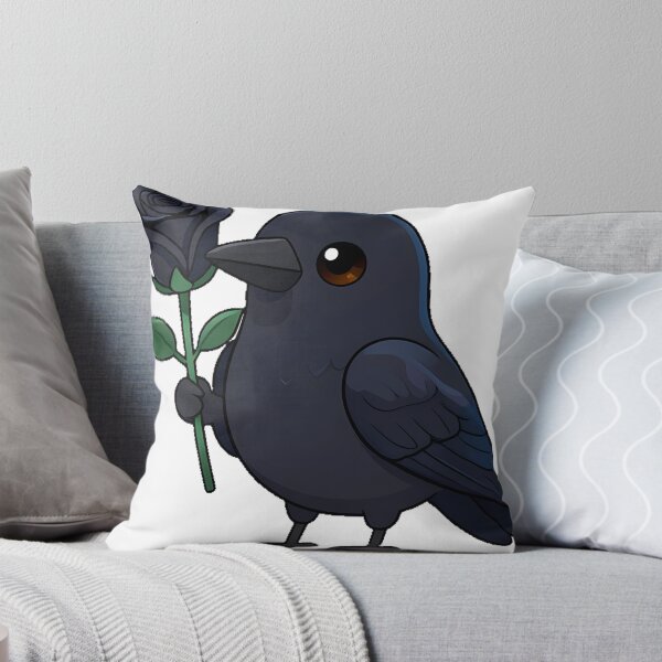 Item preview, Black Crow Holding a Black Rose designed and sold by IllumeInk.