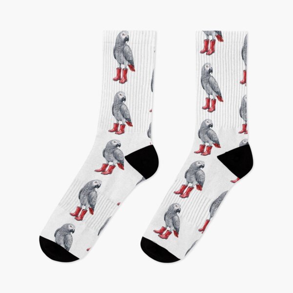 Item preview, African Grey Red Boots designed and sold by Roy & Tiffany.