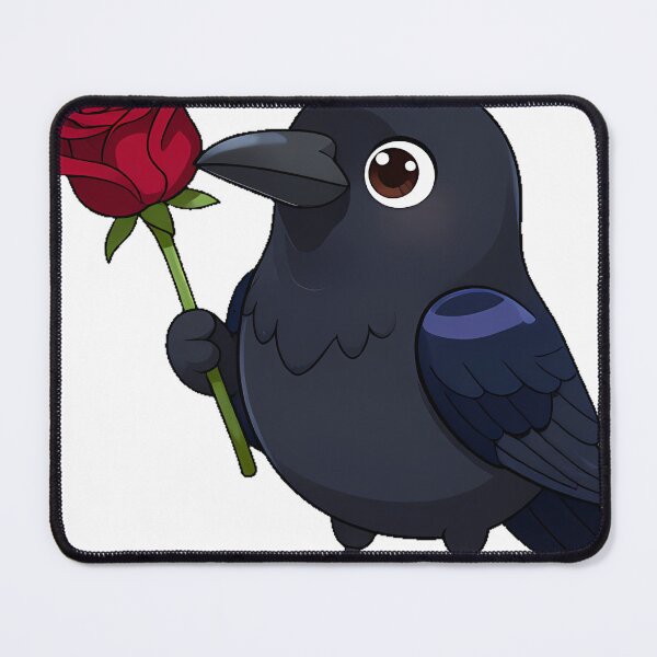 Item preview, Black Raven with a Wilting Crimson Rose designed and sold by IllumeInk.