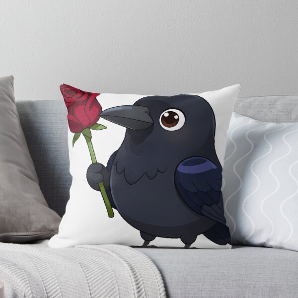 Item preview, Black Raven with a Wilting Crimson Rose designed and sold by IllumeInk.