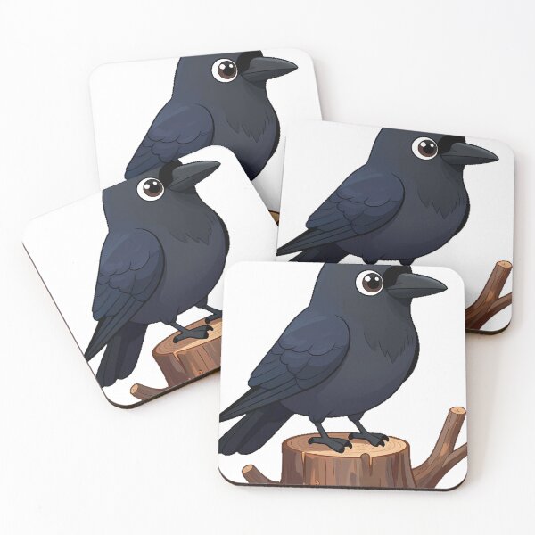 Item preview, Black Crow Perched on a Dead Tree Stump designed and sold by IllumeInk.