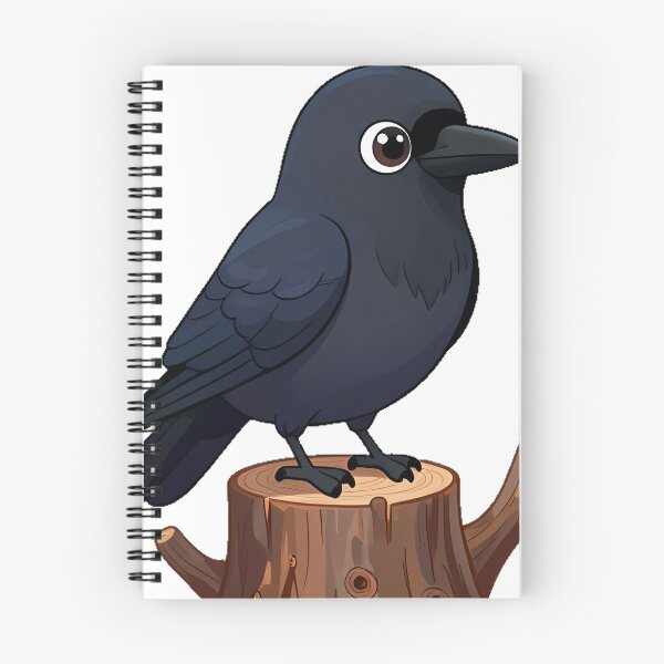 Item preview, Black Crow Perched on a Dead Tree Stump designed and sold by IllumeInk.