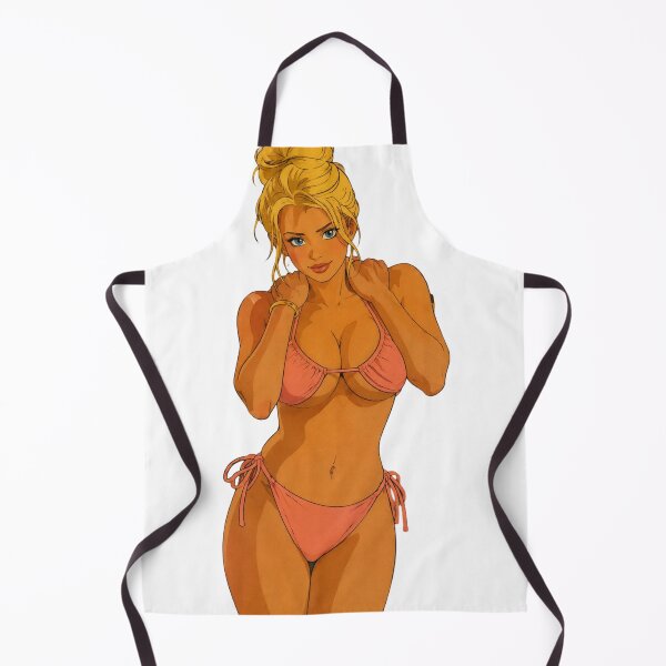 Artikelvorschau, Vintage Bikini Pin-up-Girl – Retro-Cartoon-Strandglamour entworfen und verkauft von Hollow Moon Studios..