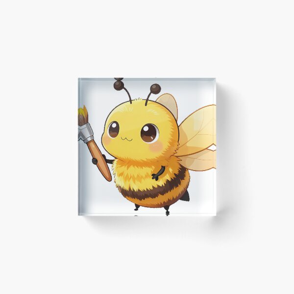 Item preview, Cute Bumblebee Holding a Tiny Paintbrush designed and sold by pumsquare.