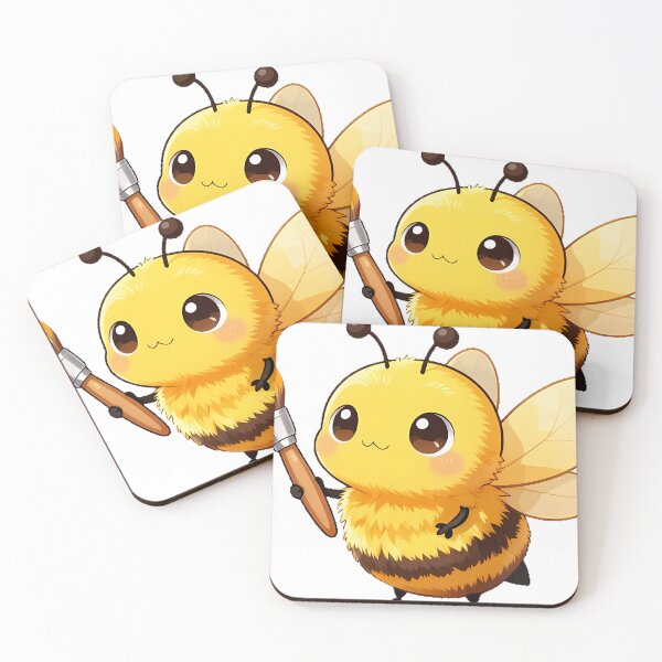 Item preview, Cute Bumblebee Holding a Tiny Paintbrush designed and sold by pumsquare.