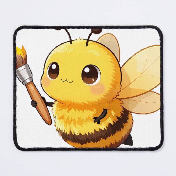 Item preview, Cute Bumblebee Holding a Tiny Paintbrush designed and sold by pumsquare.
