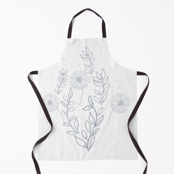 Item preview, Vintage Dusty Blue Wildflower Line Art Graphic designed and sold by altastudio.