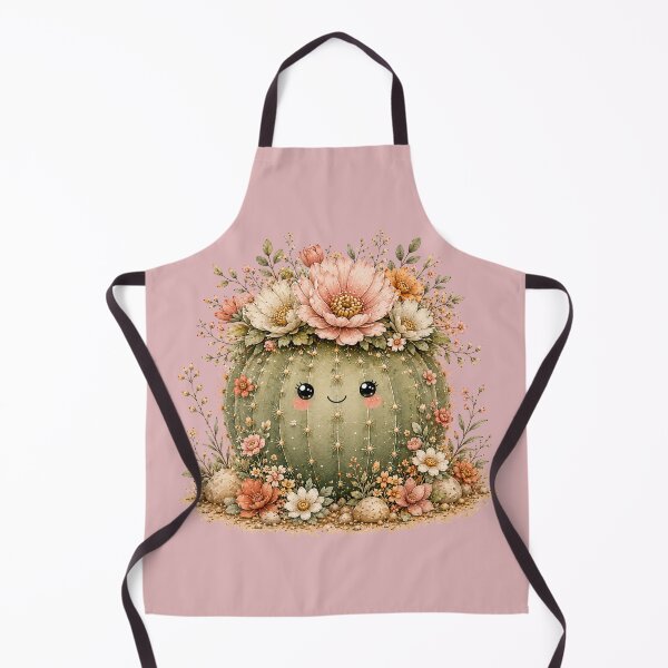 Item preview, Flower-Crowned Kawaii Cactus Illustration – Bloom Crown Design Art designed and sold by MagicMakerPh.