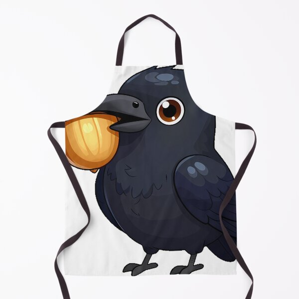 Item preview, Black Raven with a Golden Acorn designed and sold by IllumeInk.