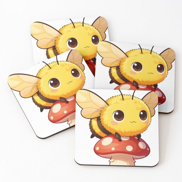 Item preview, Cute Bumblebee Sitting on a Red Mushroom designed and sold by pumsquare.