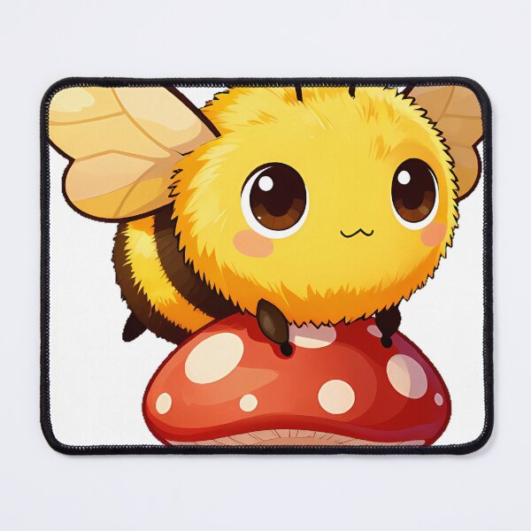 Item preview, Cute Bumblebee Sitting on a Red Mushroom designed and sold by pumsquare.