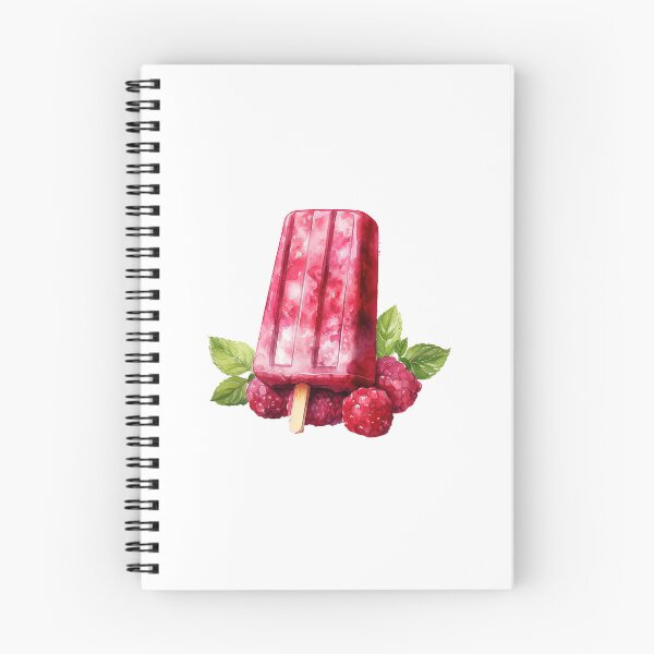 Item preview, "Raspberry ice lolly | Raspberries Sticker | Sweet Berry Aesthetic Art" designed and sold by Mandayartstudio.