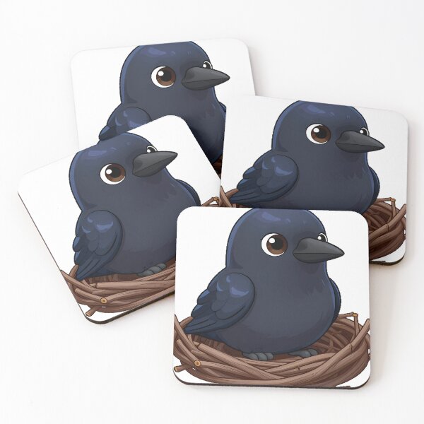 Item preview, Black Crow Sitting on a Nest of Thick Twigs designed and sold by IllumeInk.
