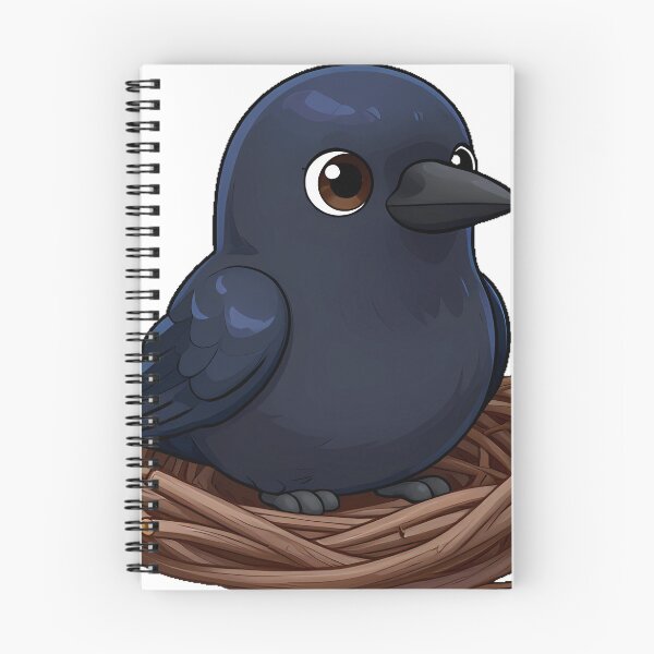 Item preview, Black Crow Sitting on a Nest of Thick Twigs designed and sold by IllumeInk.
